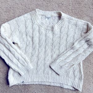 Girls Abercrombie kids cable knit cotton sweater. Size 9/10